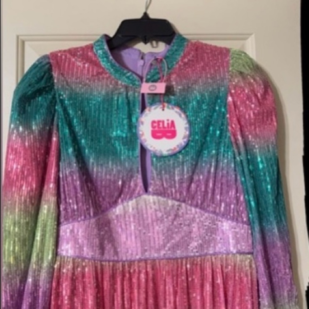 NWT Celia B Sequin Dress - large - Picture 2 of 4